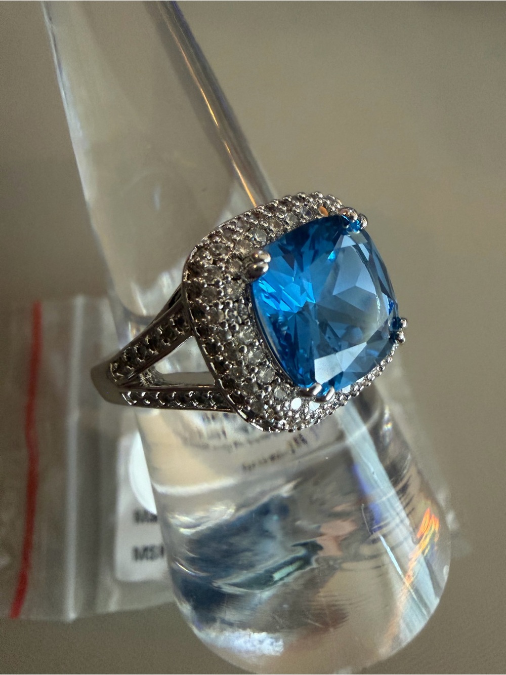 Bomb Party 💙 Delightfully Yours Ring | Size 9 | Aqua Blue Spinel